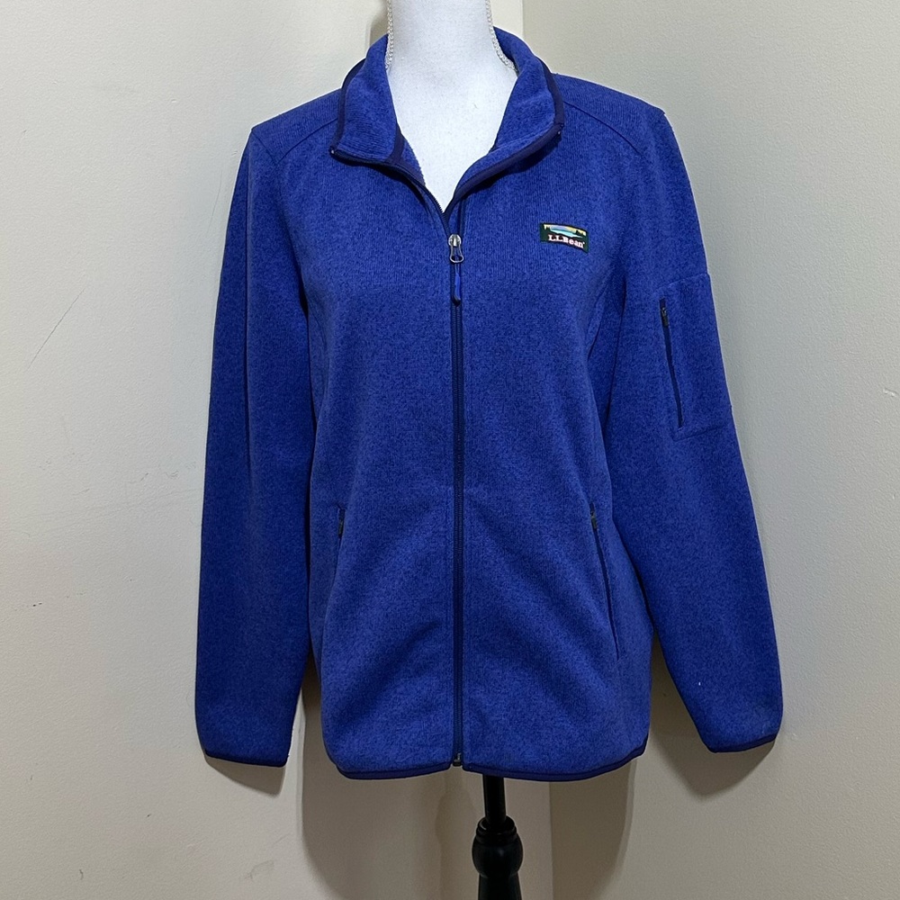 L.L. Bean || Woman's Sweater Fleece Full Zp jacket Blue Size Large